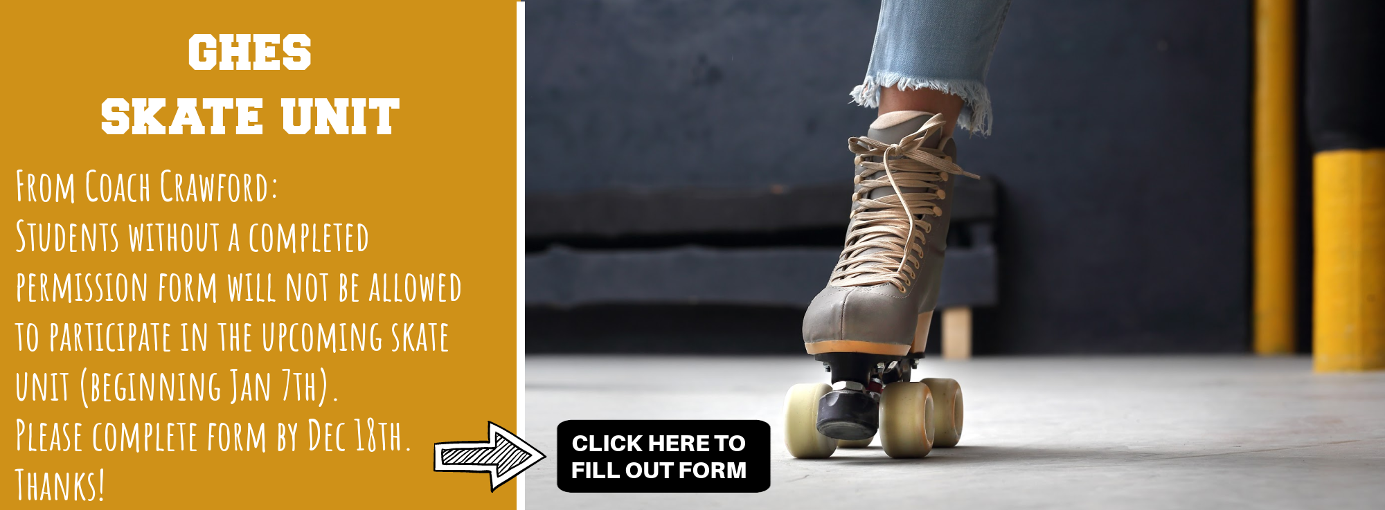 skate unit information including online form