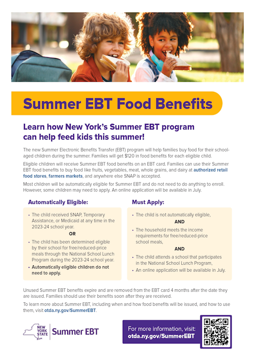 Summer EBT NYS Program Flyer