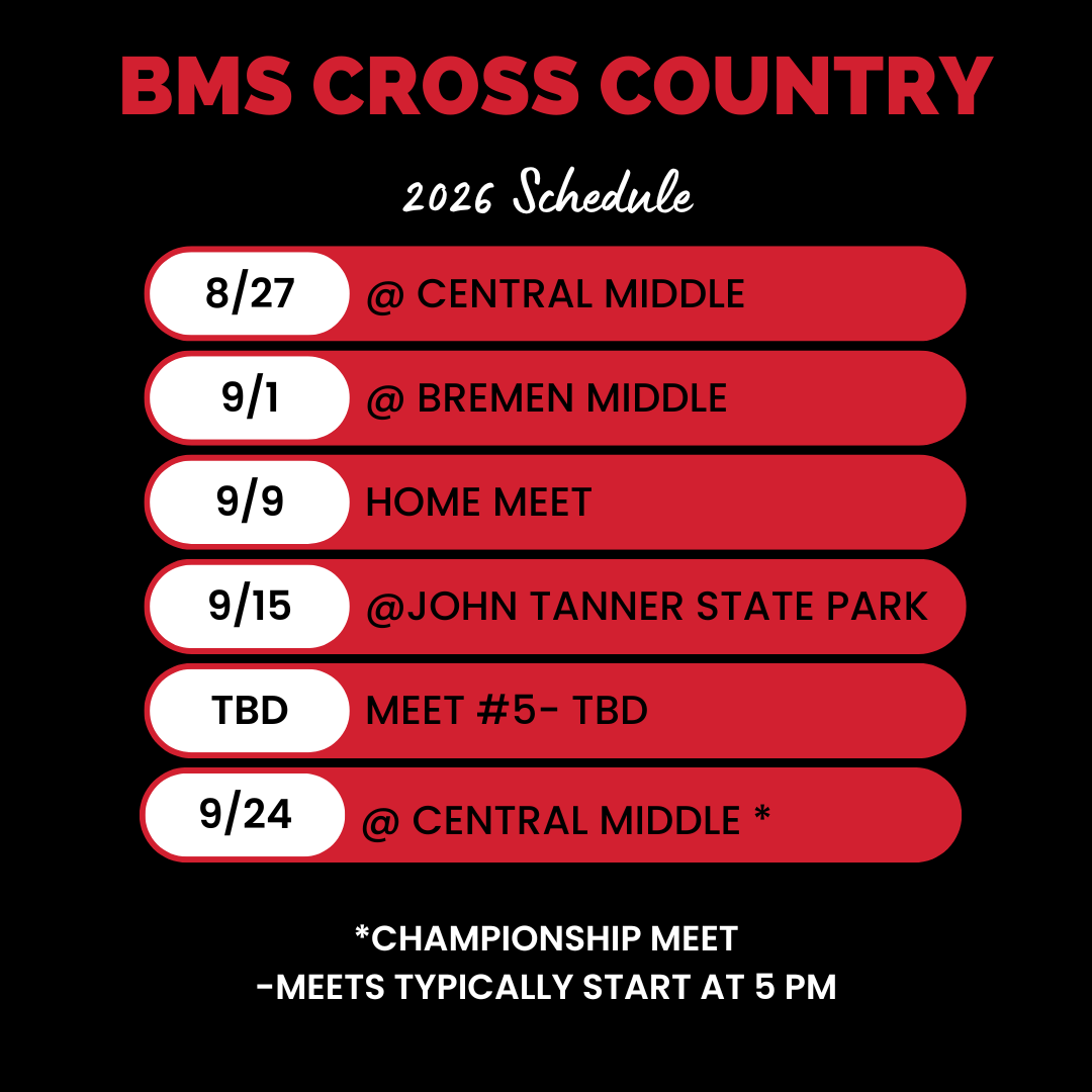 2026 Cross Country Schedule 