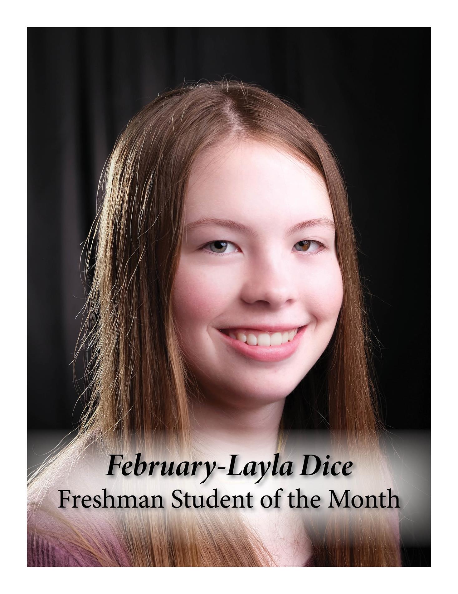 Freshman Student of the Month