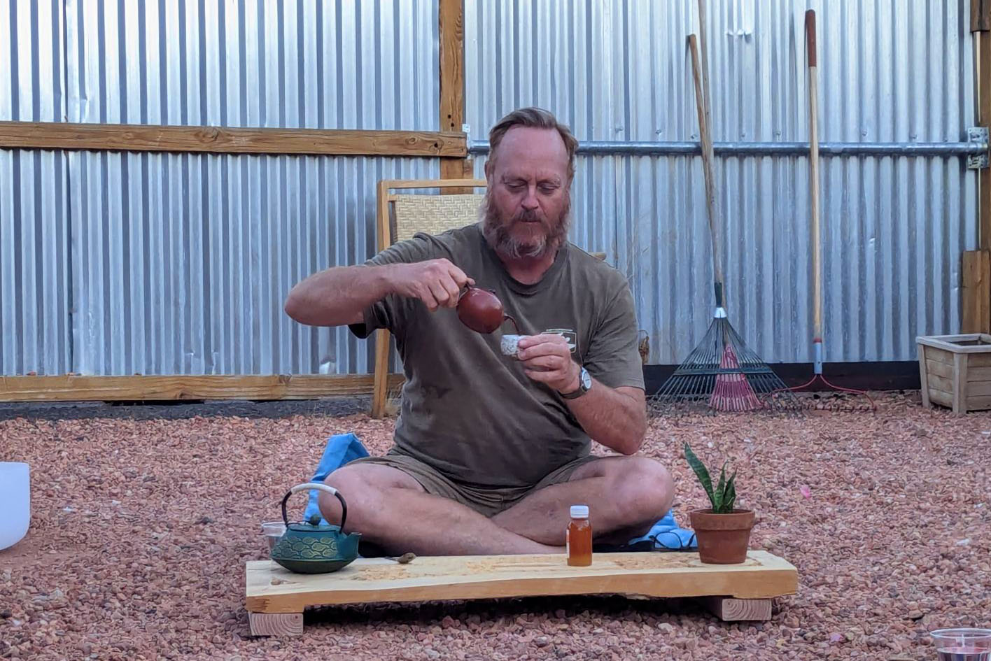 Steven guiding a Tea Ceremony