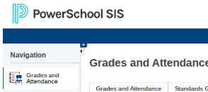 PowerSchool Grades and Attendance Navigation Item