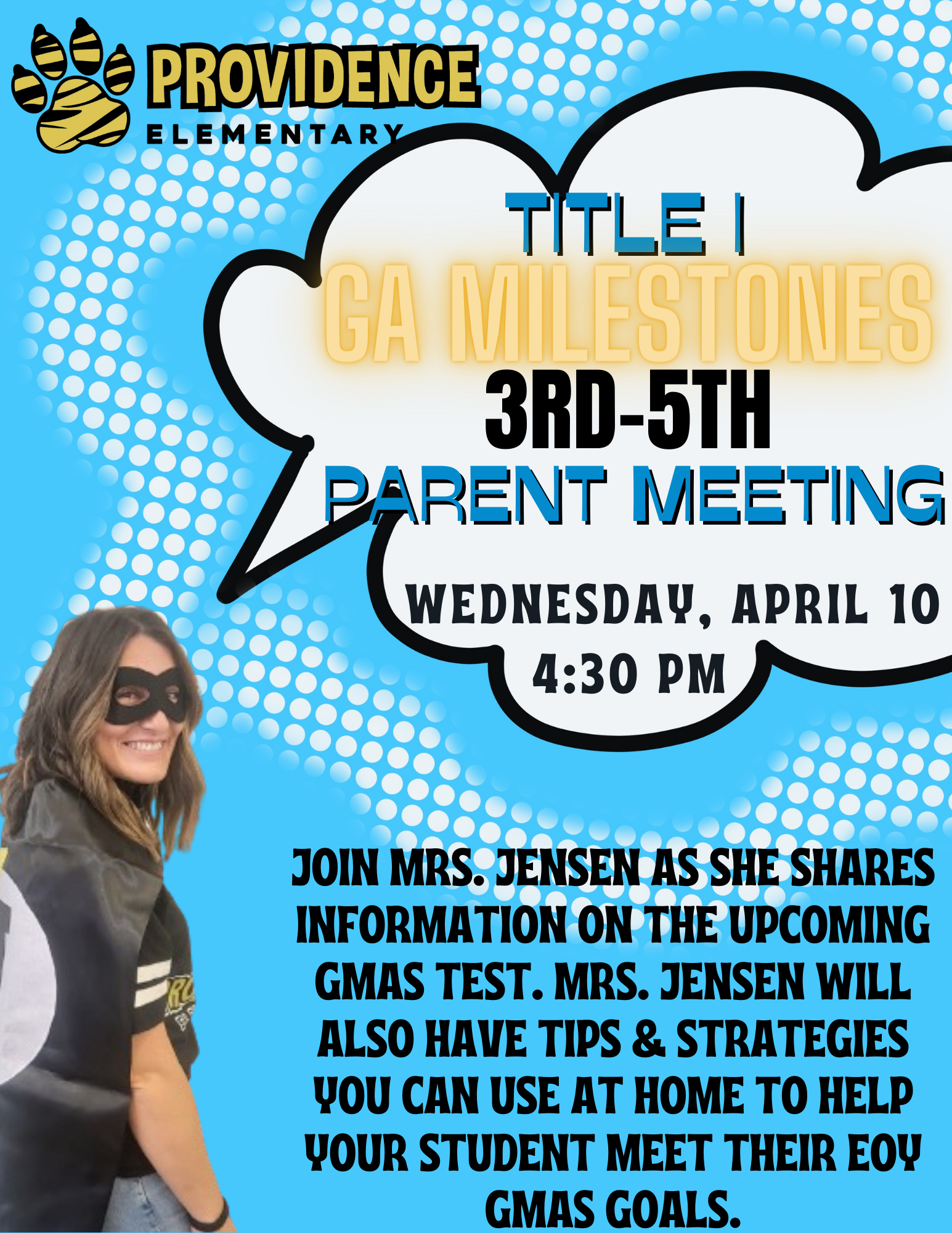 TItle I GMAS Parent Meeting Flyer