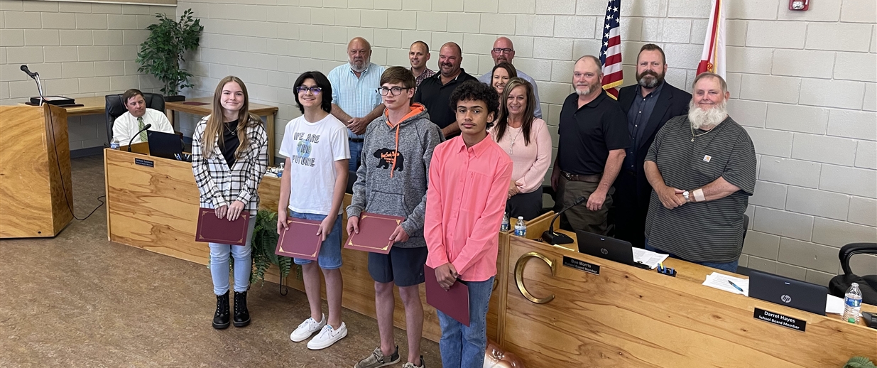 Student Recognitions at Board Meeting