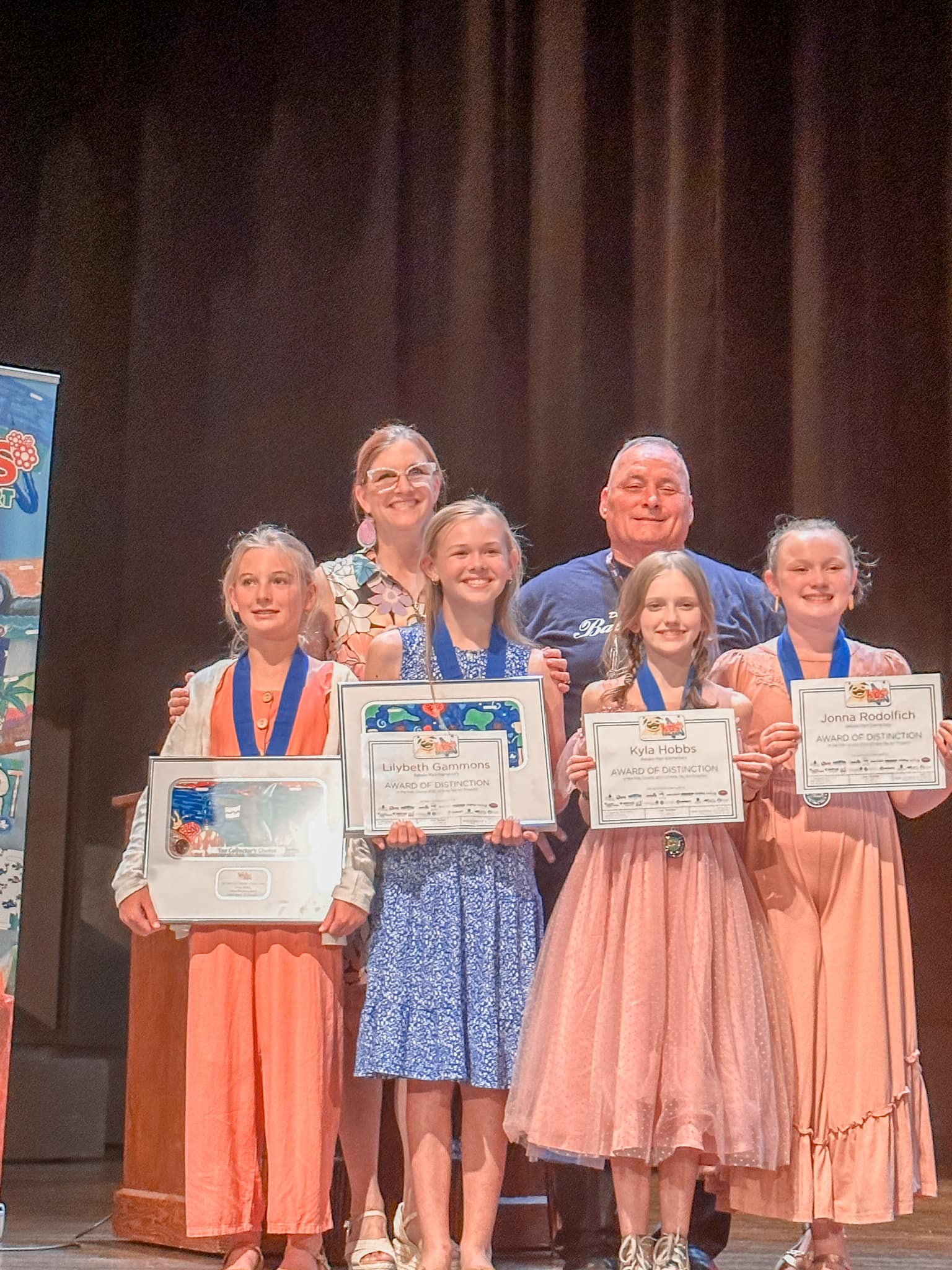 The four Gnat Award recipients with Dr. Rodolfich and Mrs. Rigel.