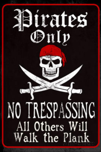 pirates only sign