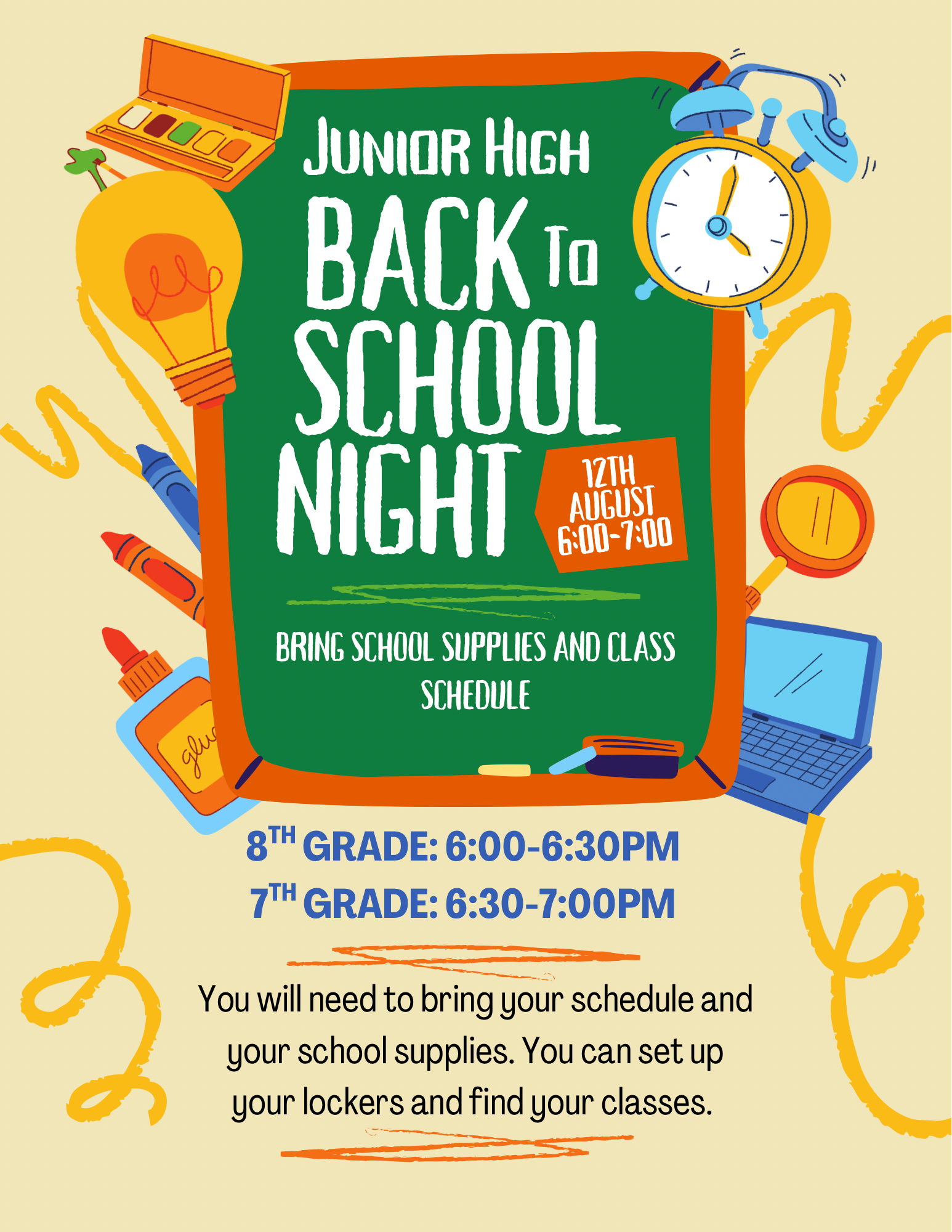 JH Back to School Flyer