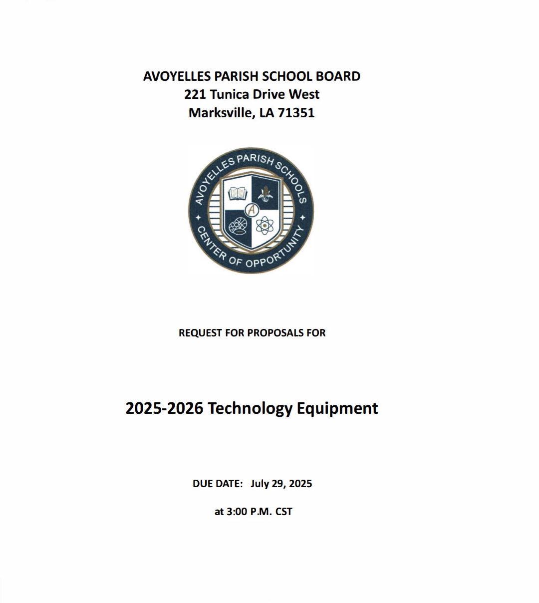 25-26 APS Technology RFP