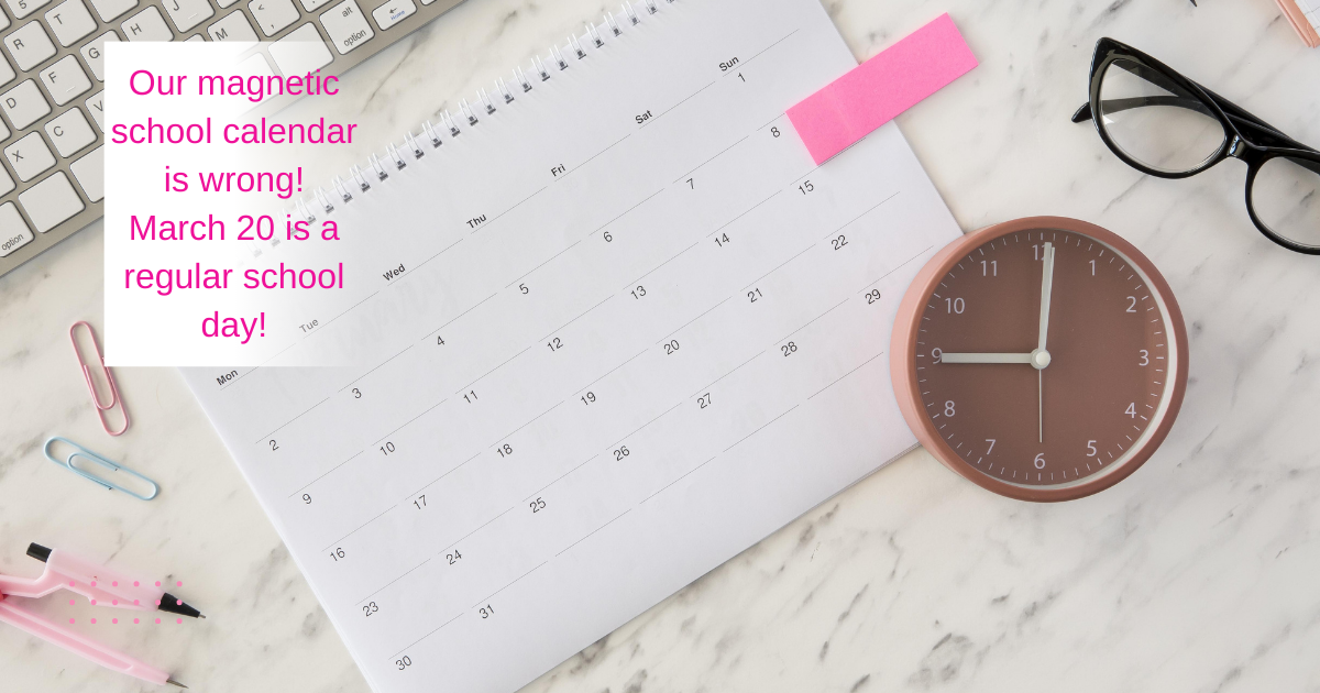 School for students on March 20