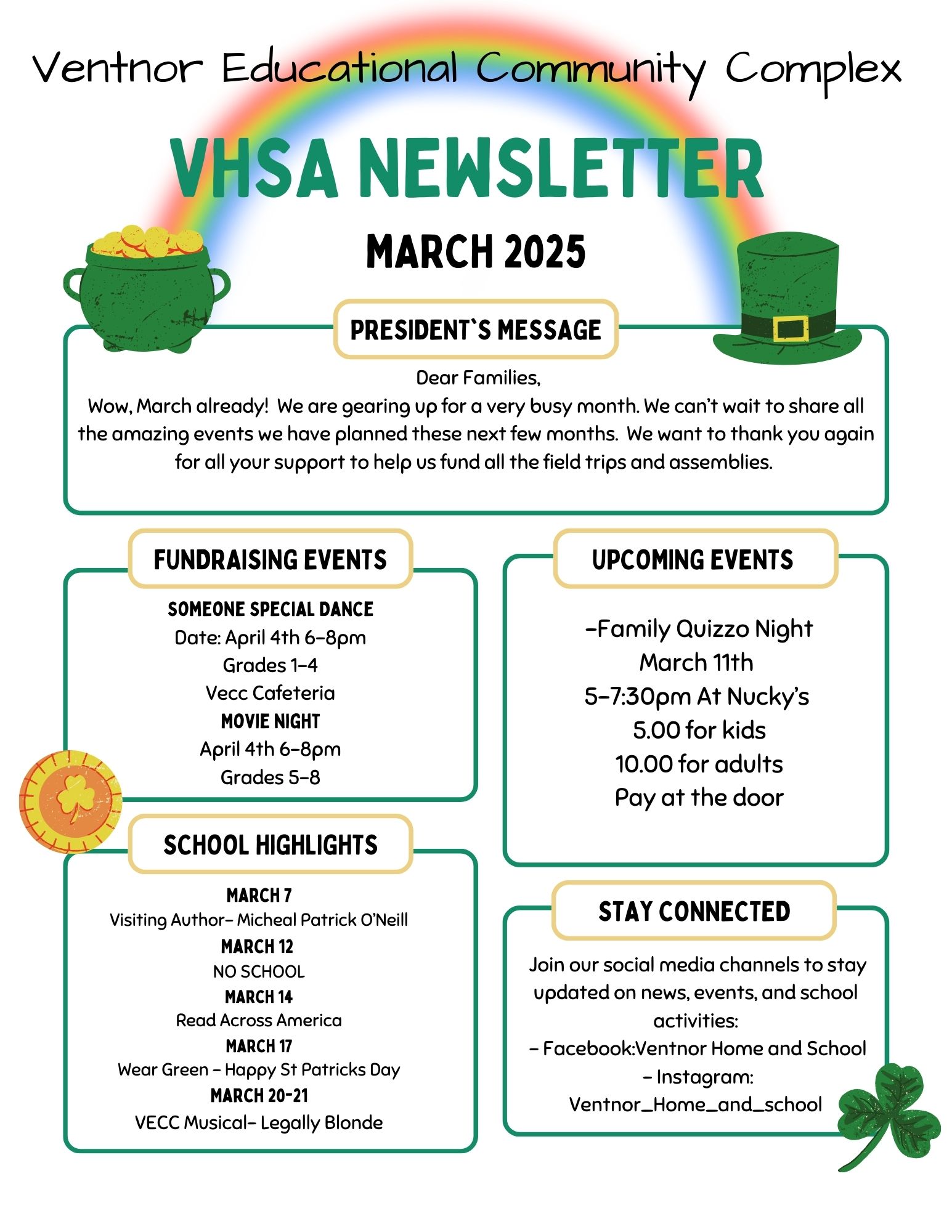 VHSA March Letter