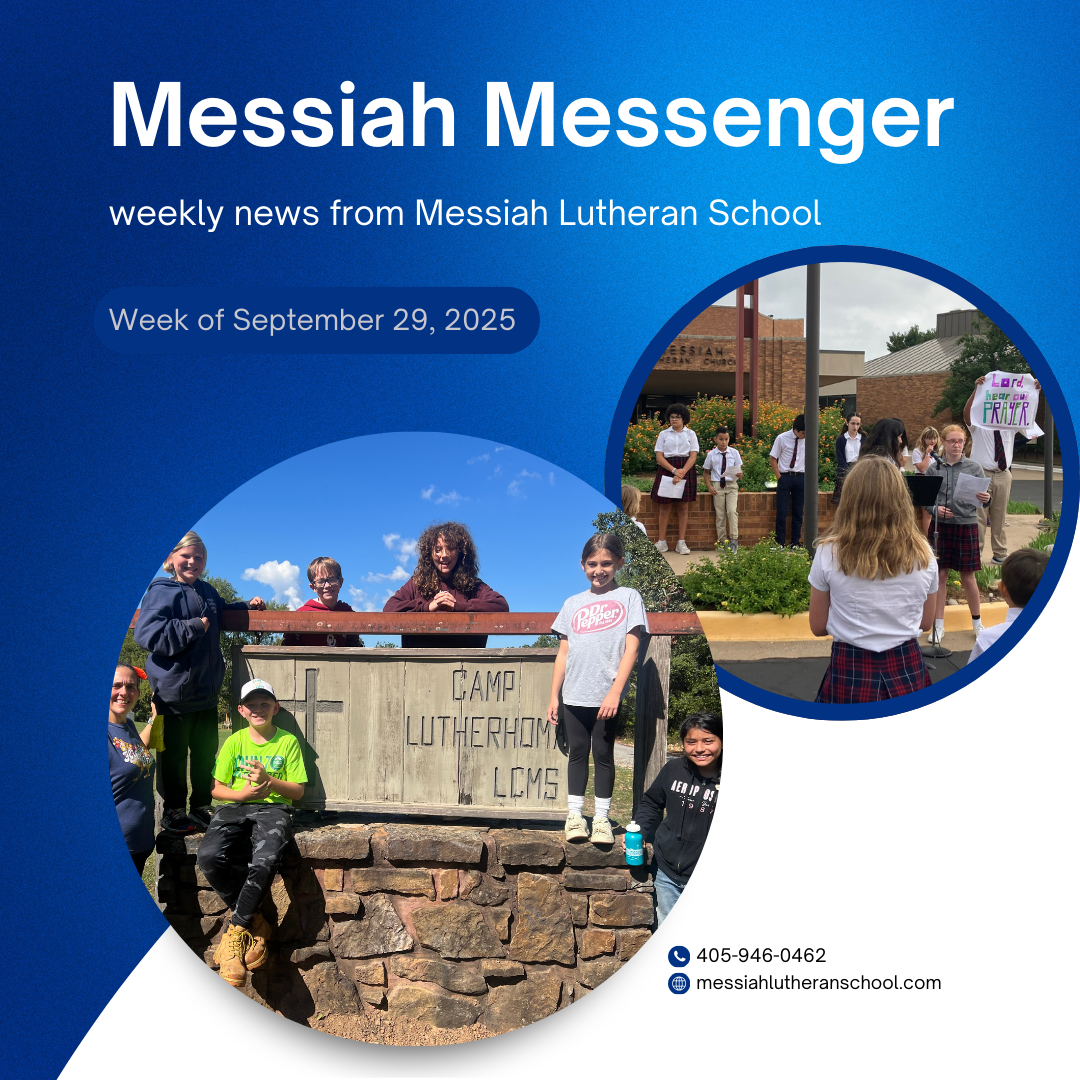 Messiah Messenger for the week of September 29, 2025
