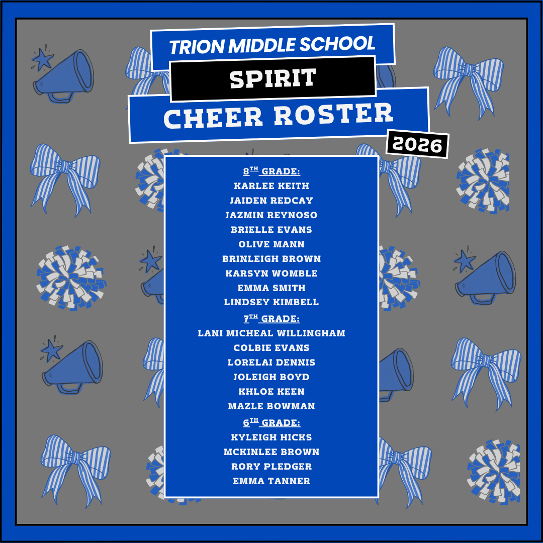 2026 TMS Spirit Cheer Roster