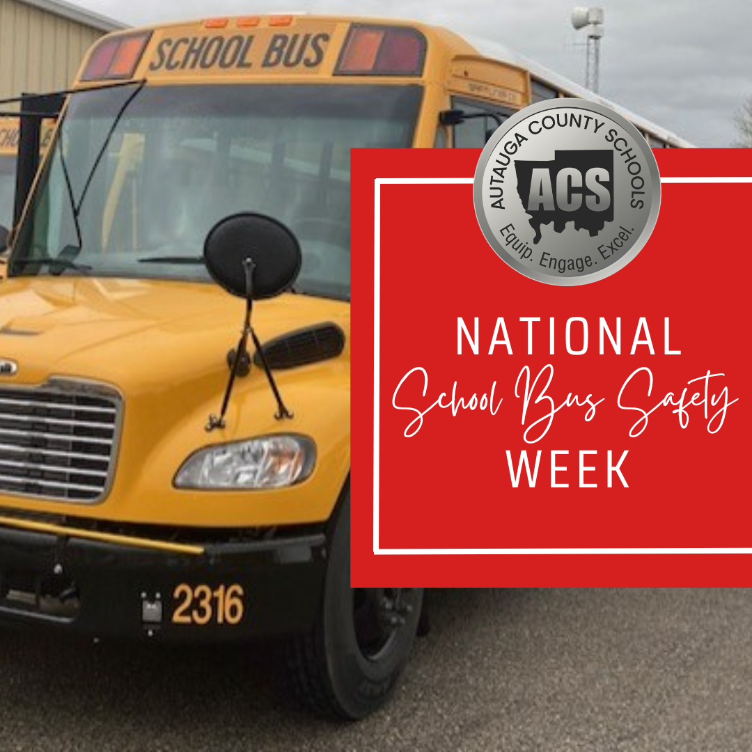 National School Bus Safety Week Reminders Graphic