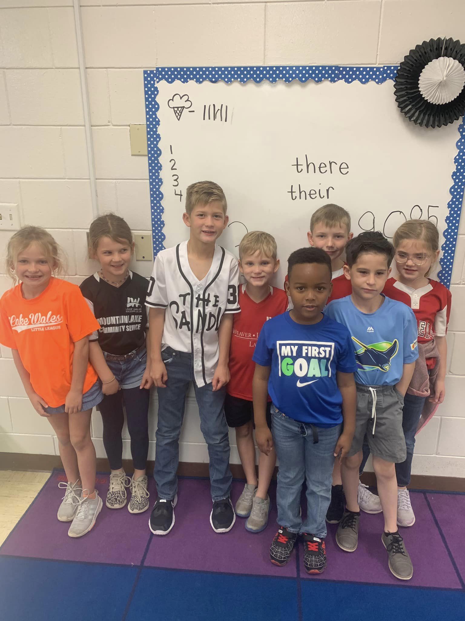 Gnats wearing their sports shirts to show they 