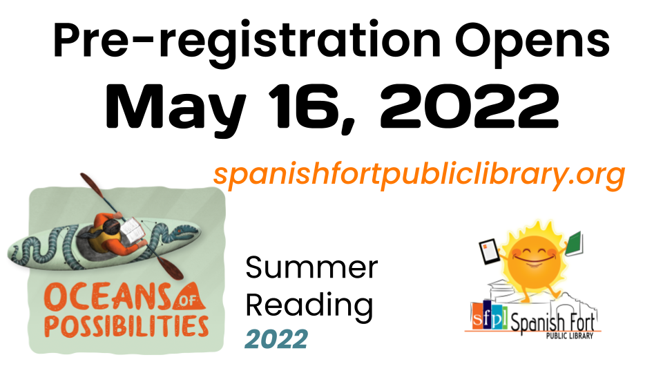 Pre-registration for SFPL Summer Reading 2022 opens online May 16, 2022.