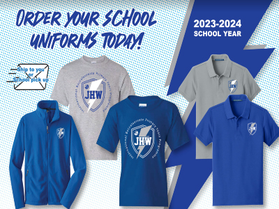 order your school uniforms today 2023-2024 school year. Ship to you or School pick up
