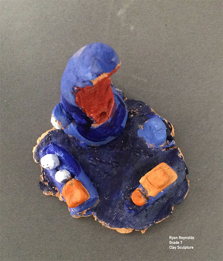 Ryan Reynolds, Clay Sculpture top view