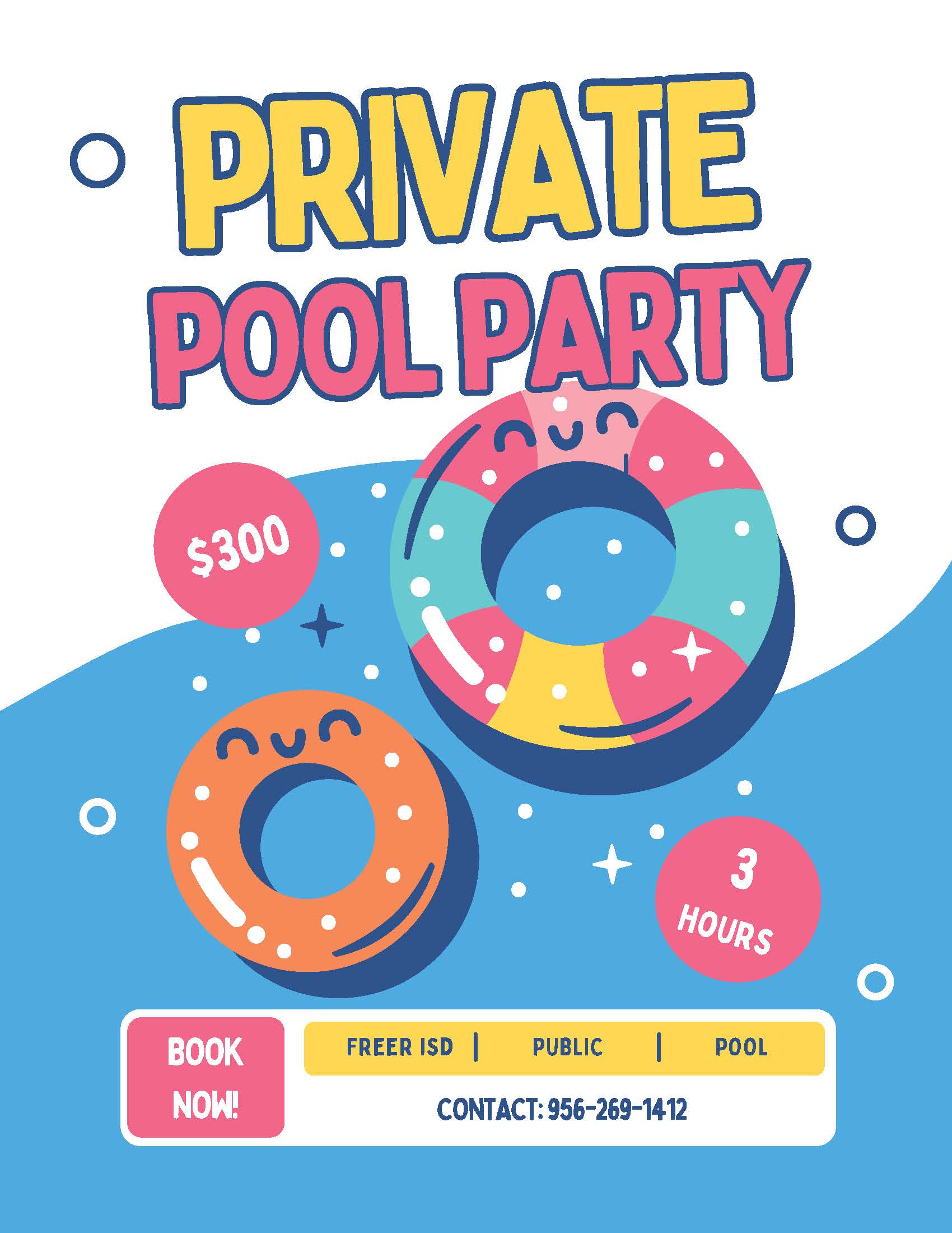 Pool Party Information Flyer