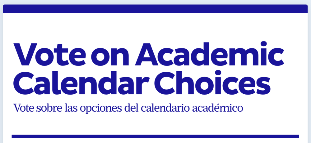 School Calendar Vote School Calendar Vote