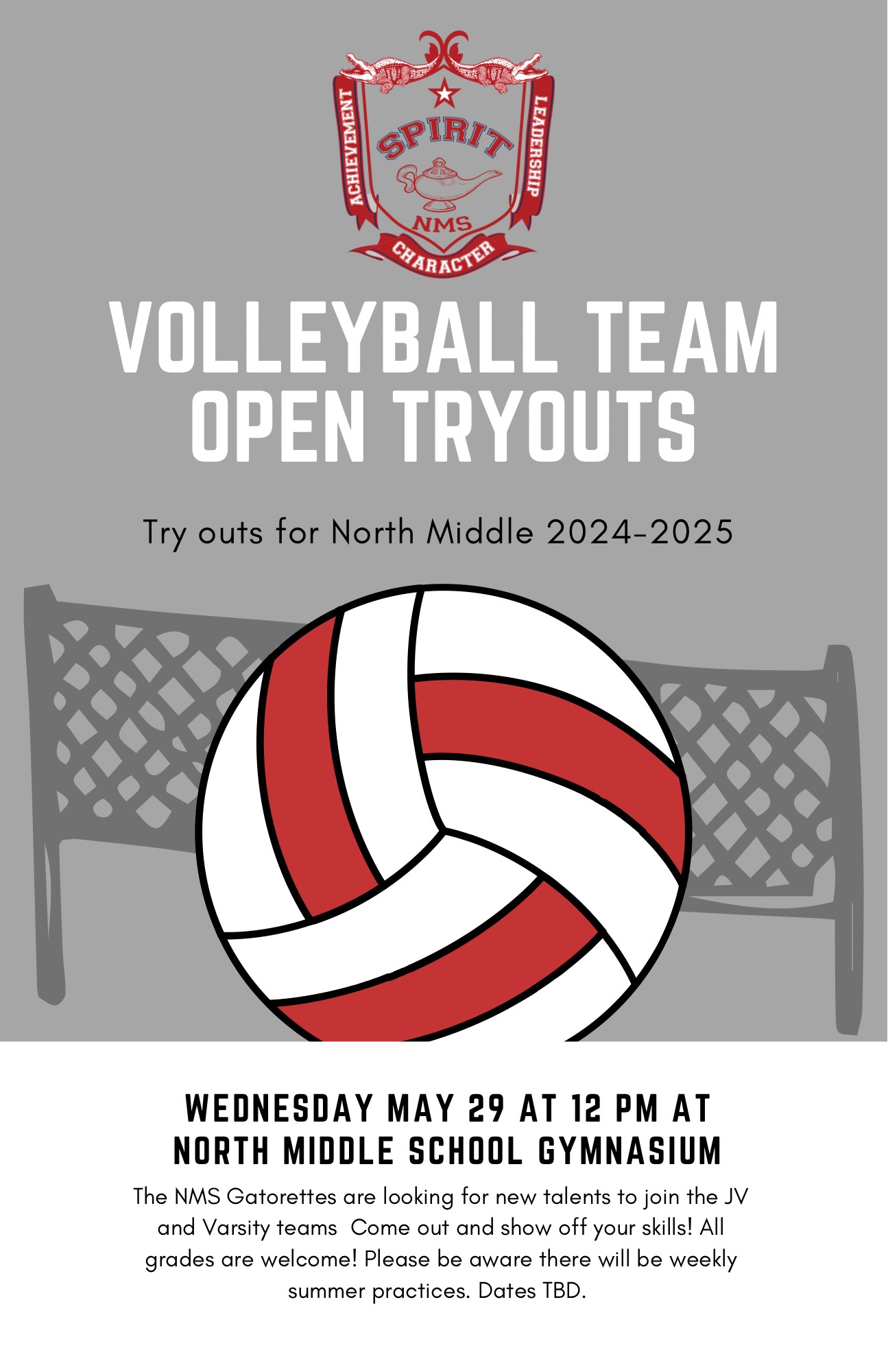 NMS Volleyball Try-out's