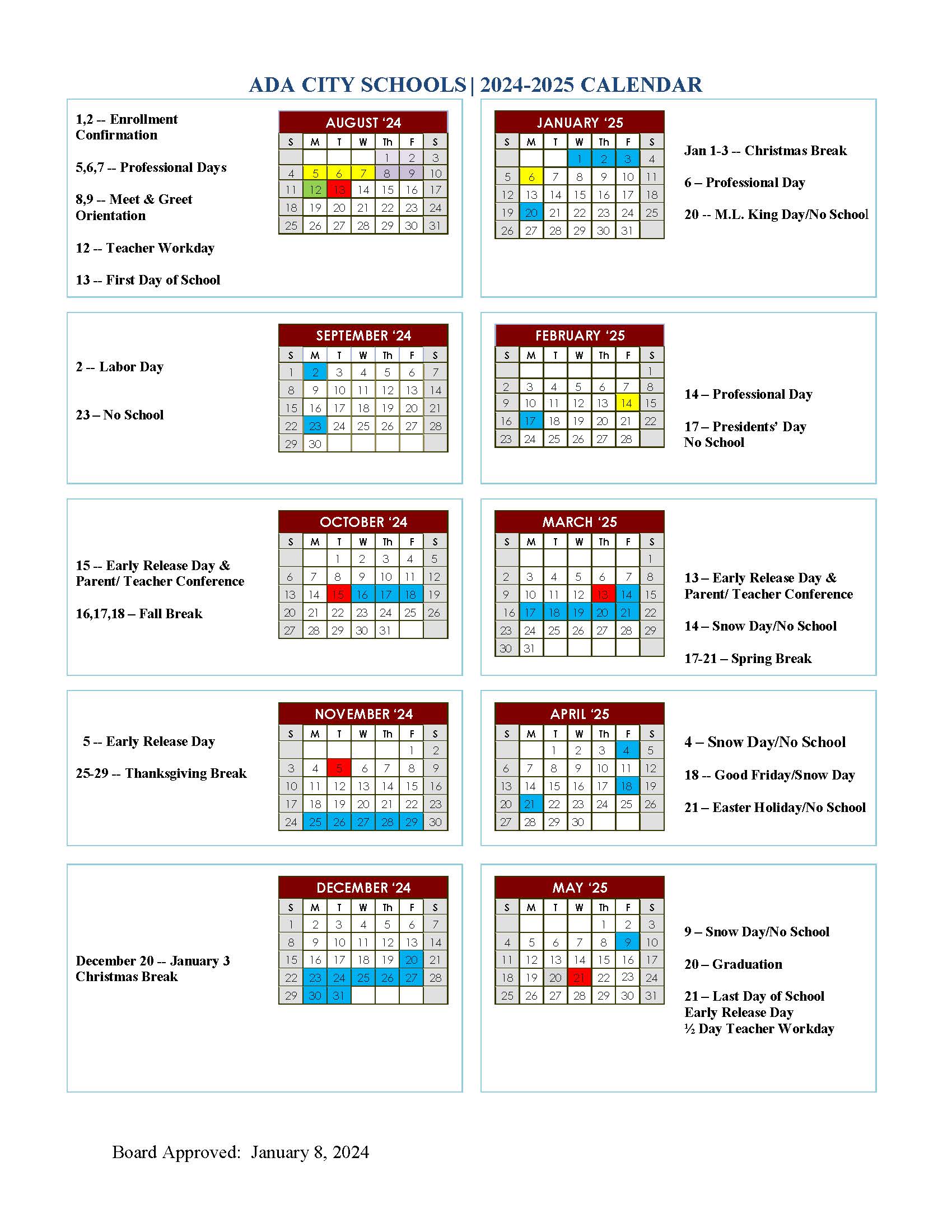 24-25 photo of academic calendar