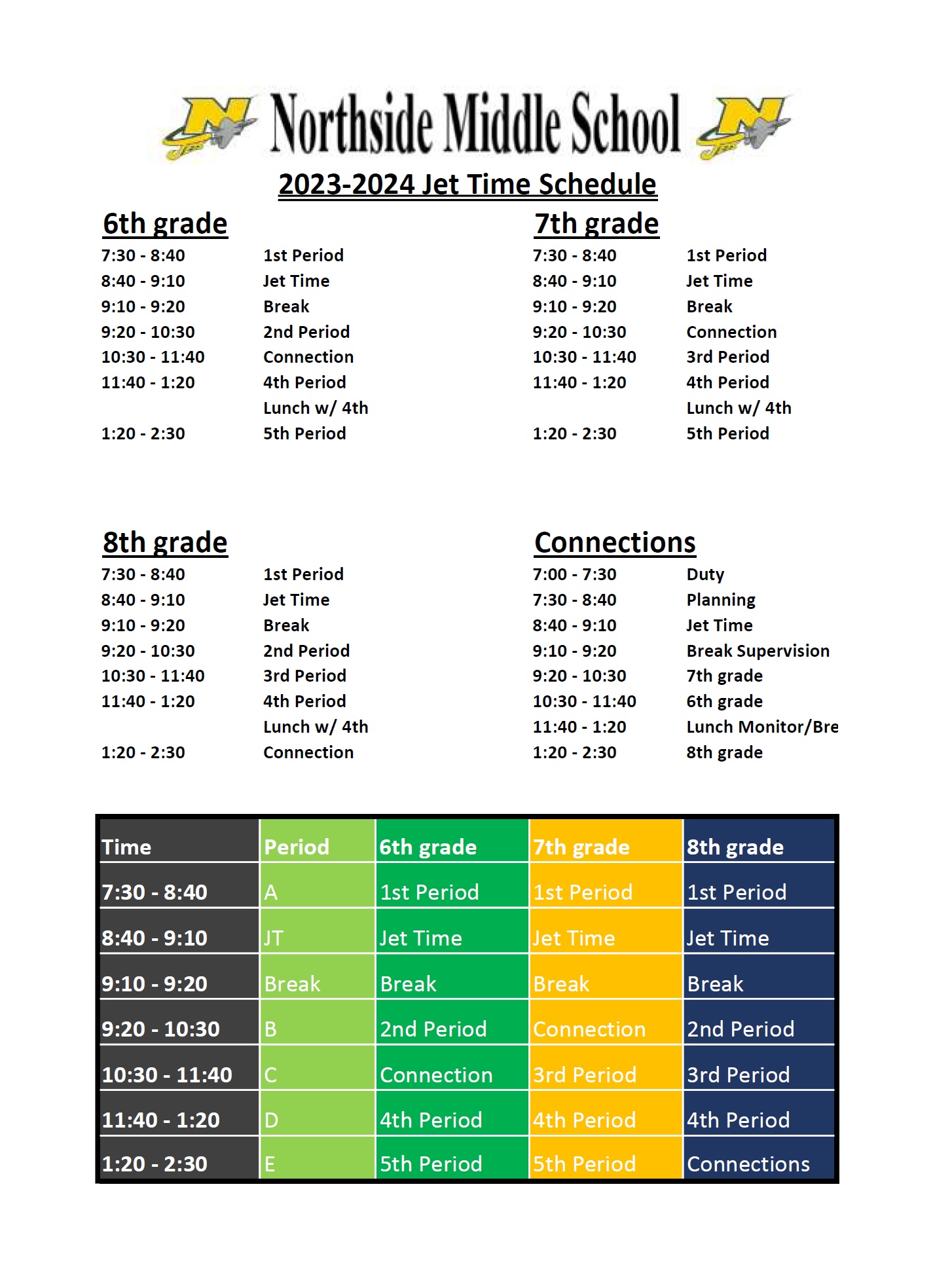 2023-2024 Master Schedule