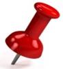 red push pin