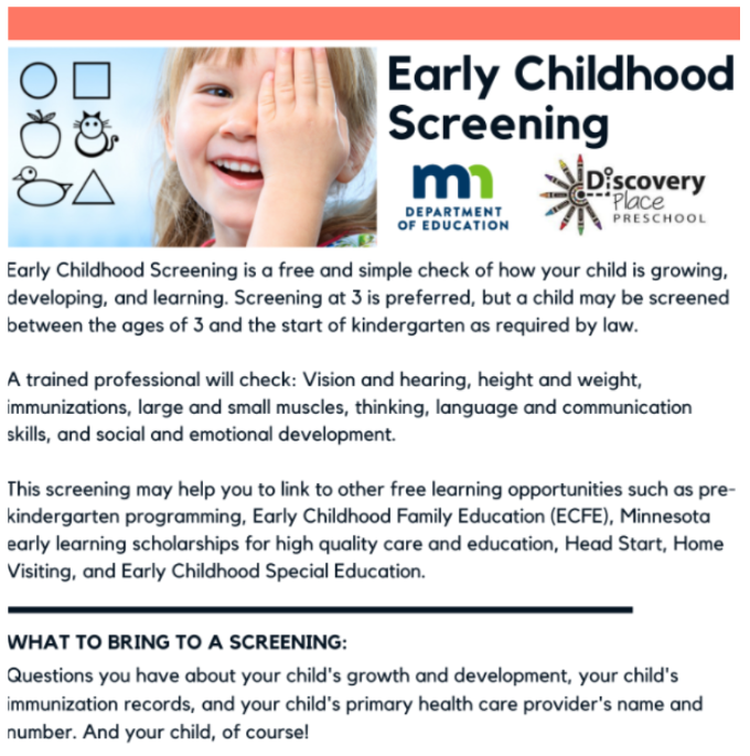 Early Childhood Screening Information