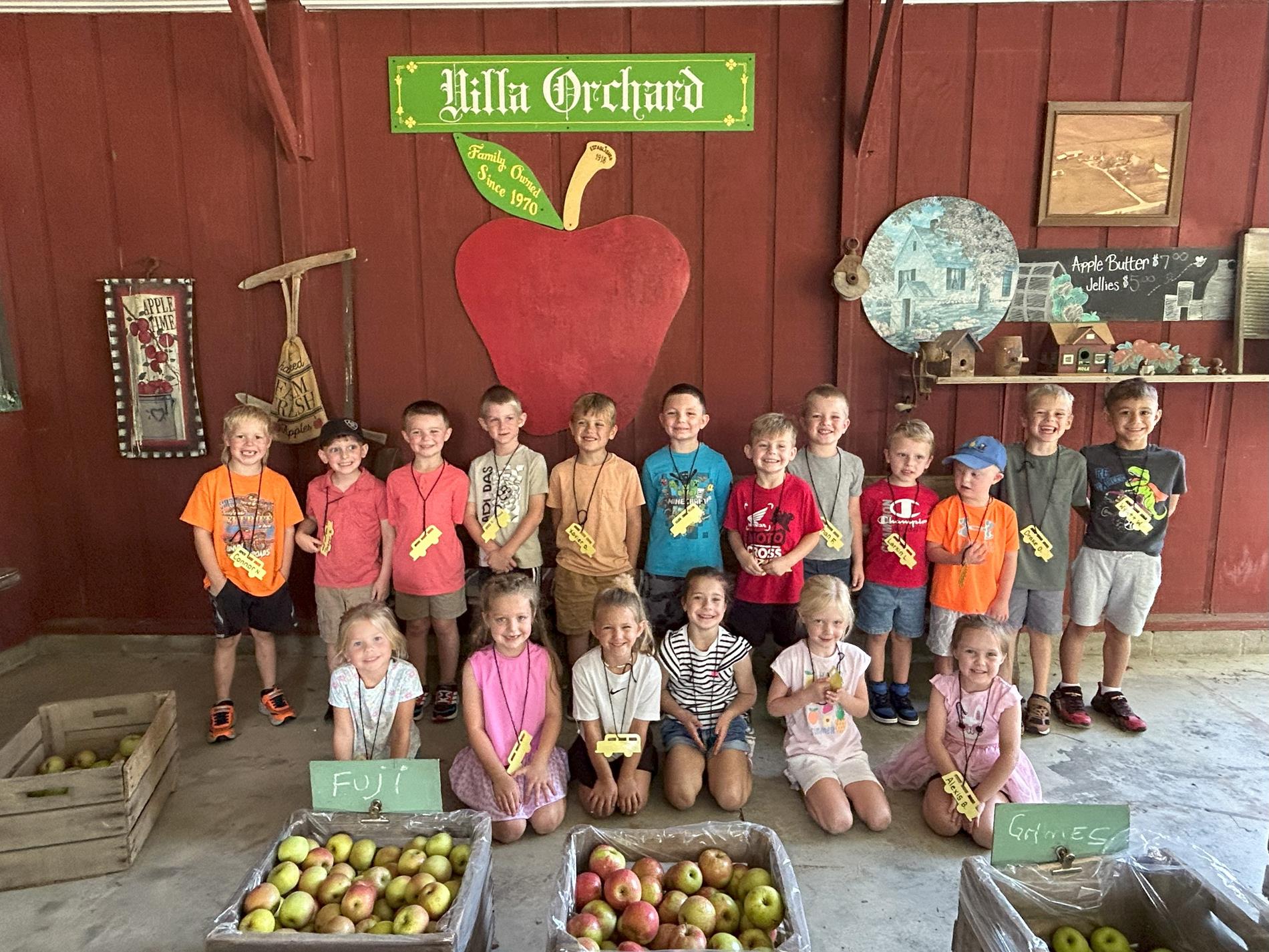 MCS Kindergarten Students visiting Villa Orchard.