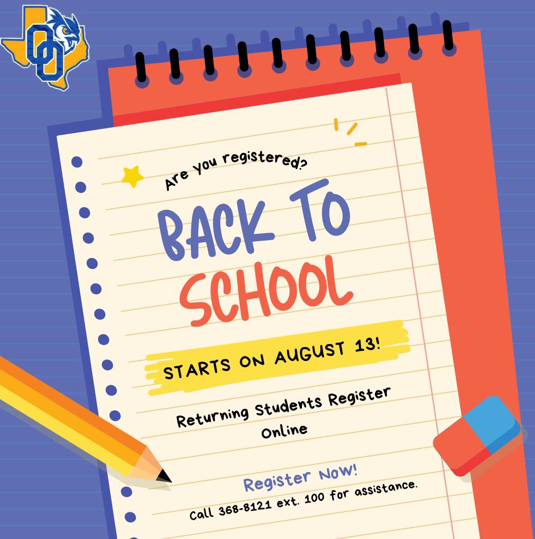 Back to School Register 2025 Flyer