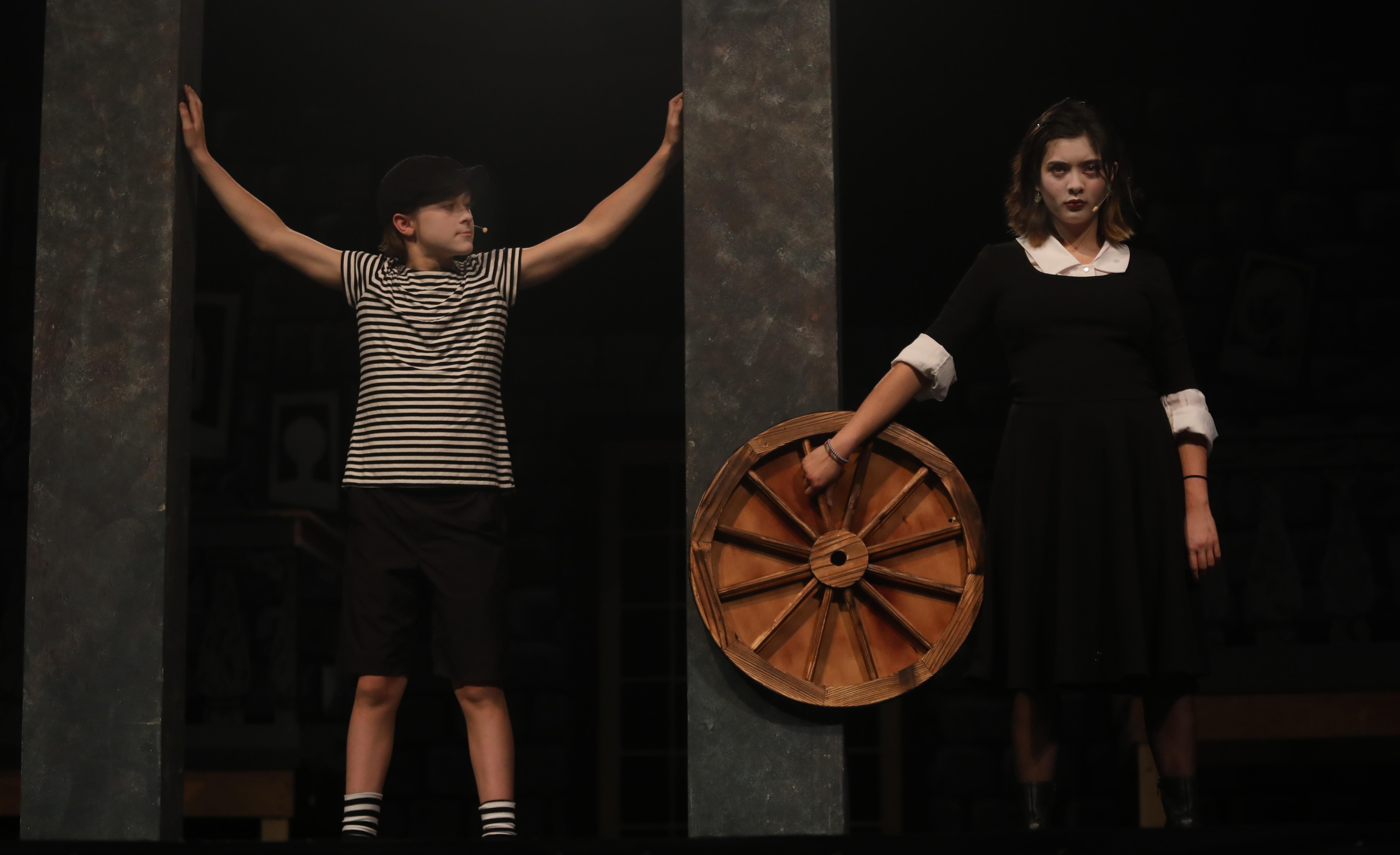 students perform The Addams Family