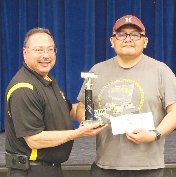 Francis Skacy receives award. Photo credit: Navajo-Hopi Observer