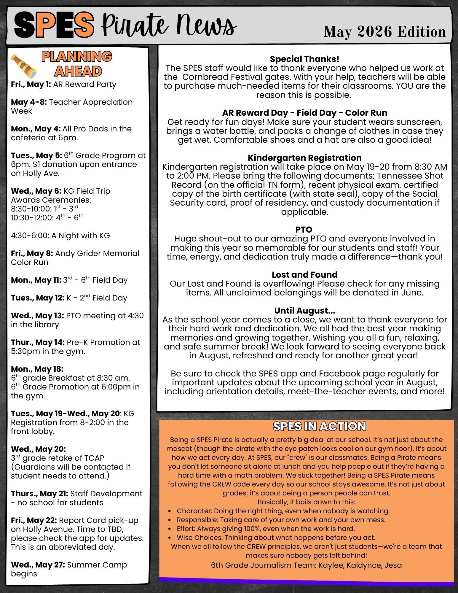 April Newsletter April Newsletter
