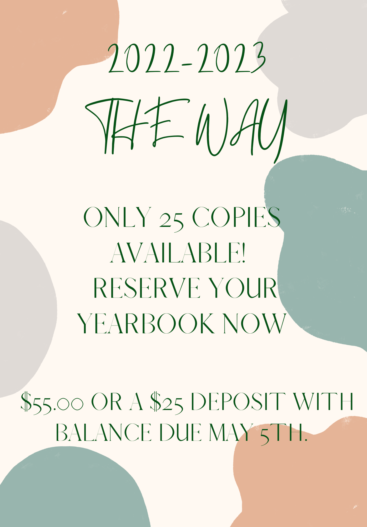 Final Yearbook sale