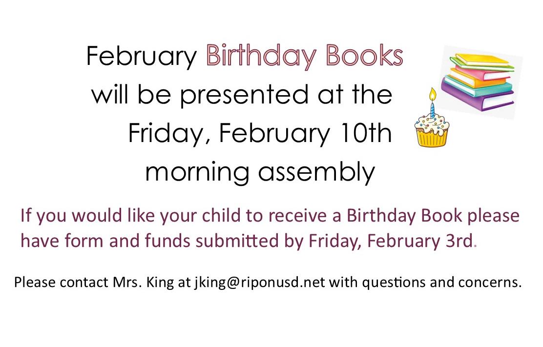 Birthday Book Info