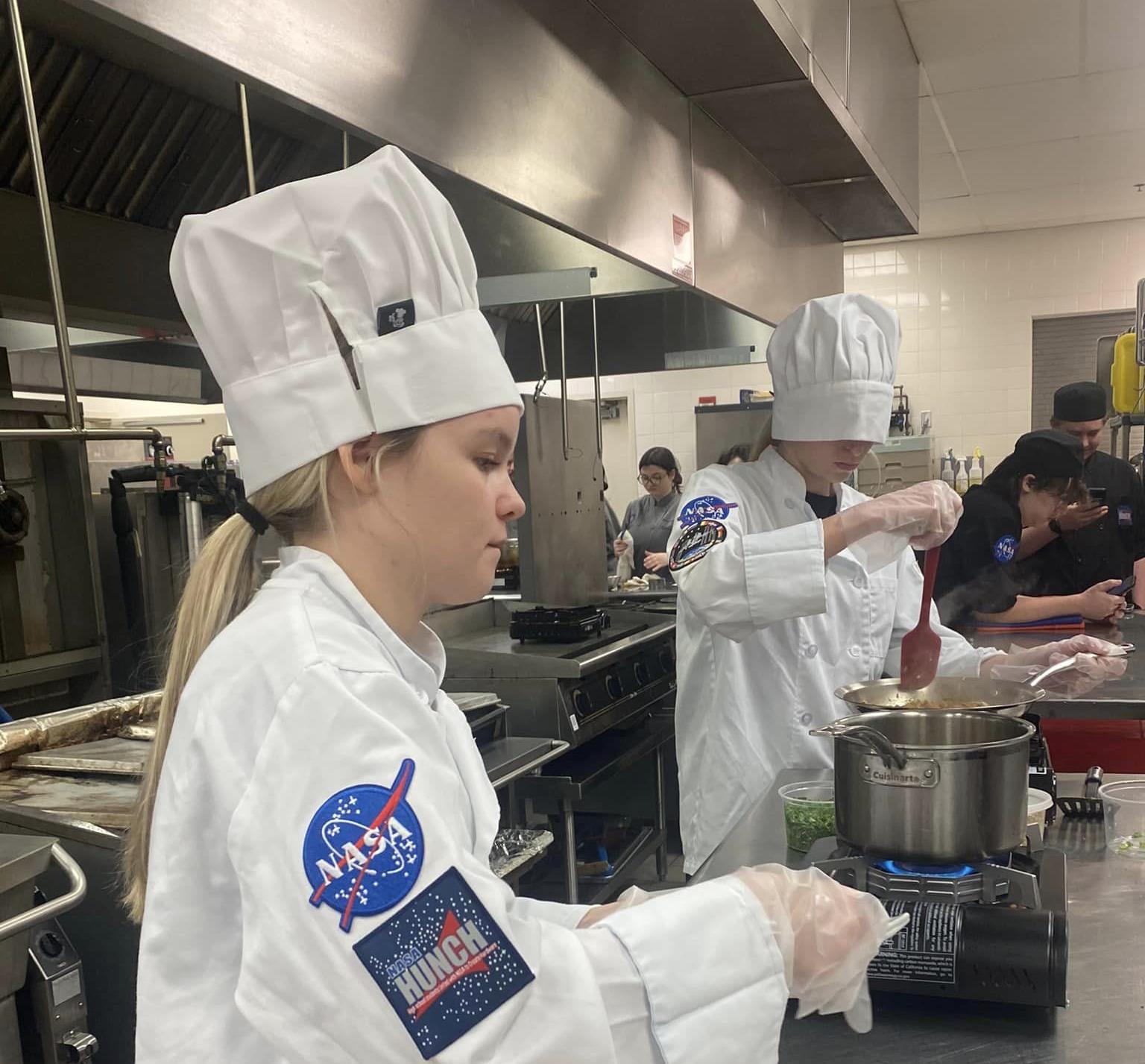 EHHS Culinary Students preparing food 