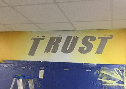 Senior hallway painted Senior hallway painted