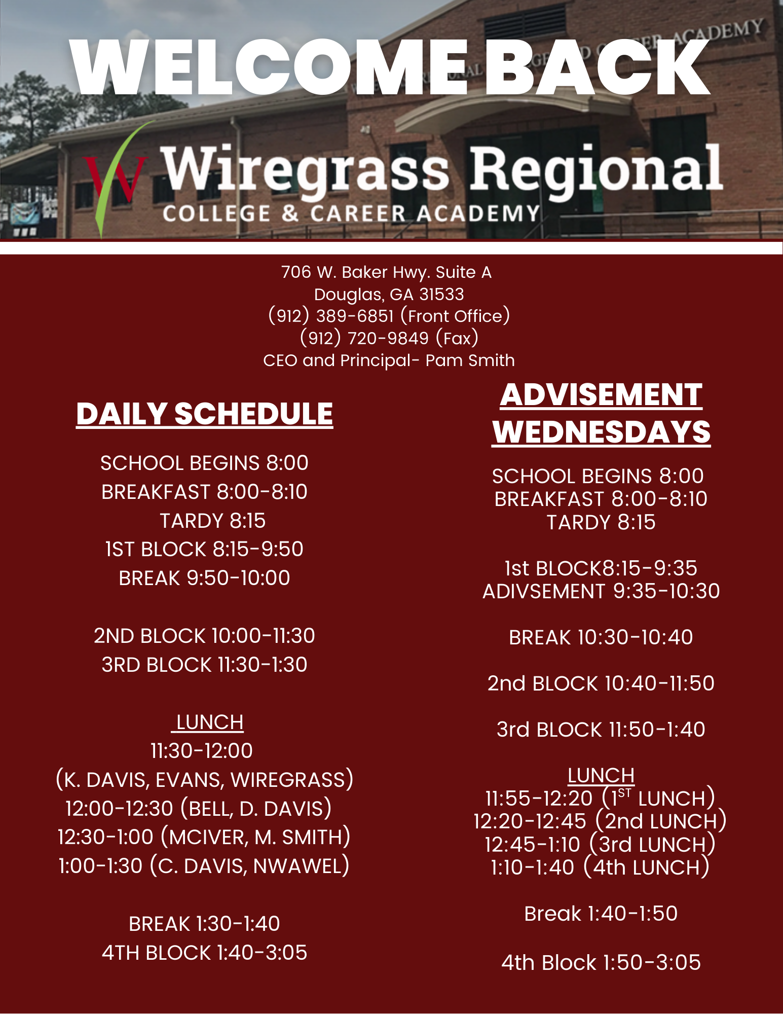 Schedule Schedule