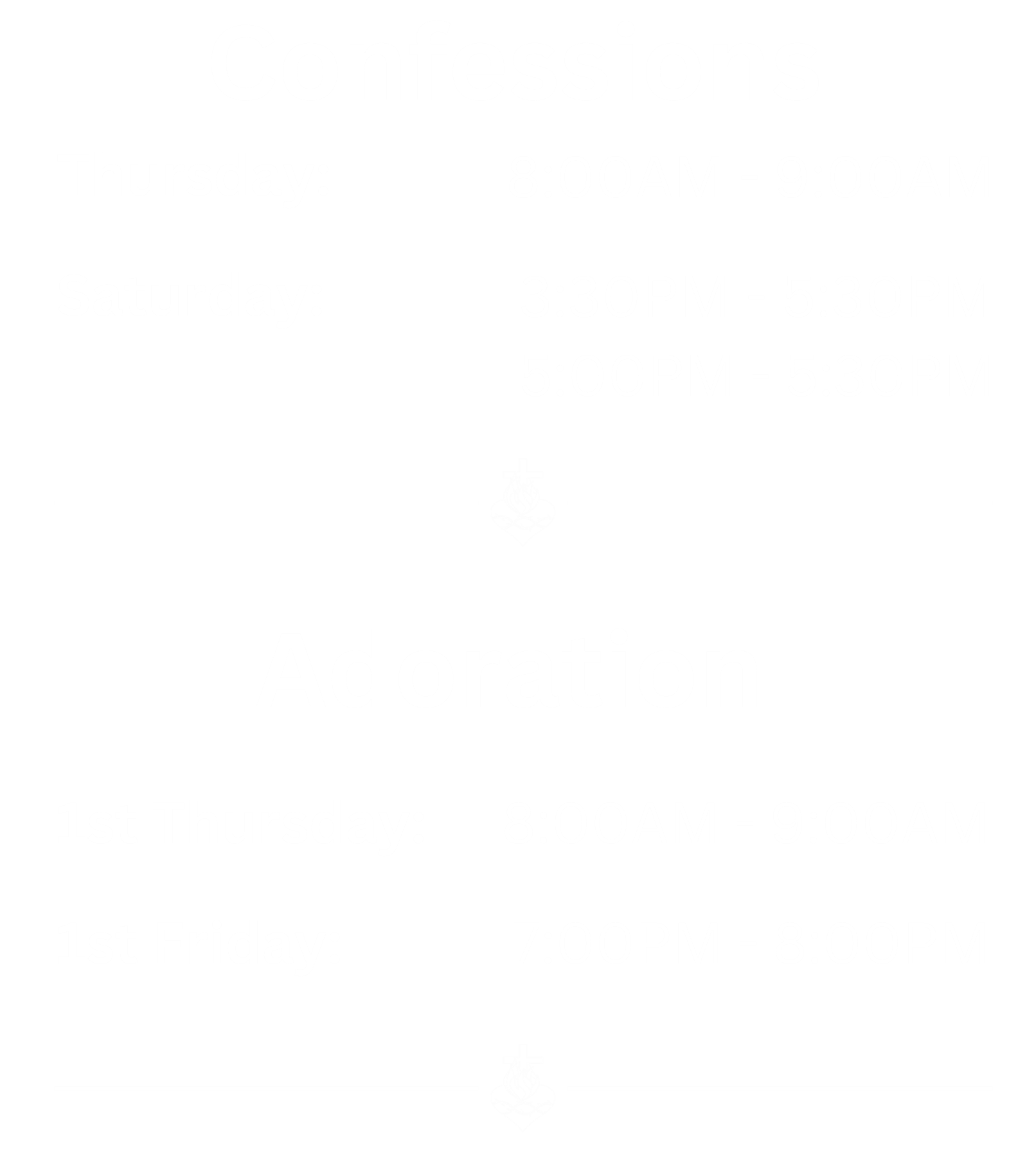 confession & adoration times AUG 2026 confession & adoration times AUG 2026