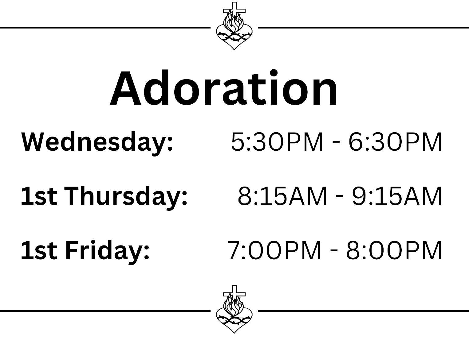 adoration, & chapel times 2025 adoration, & chapel times 2025
