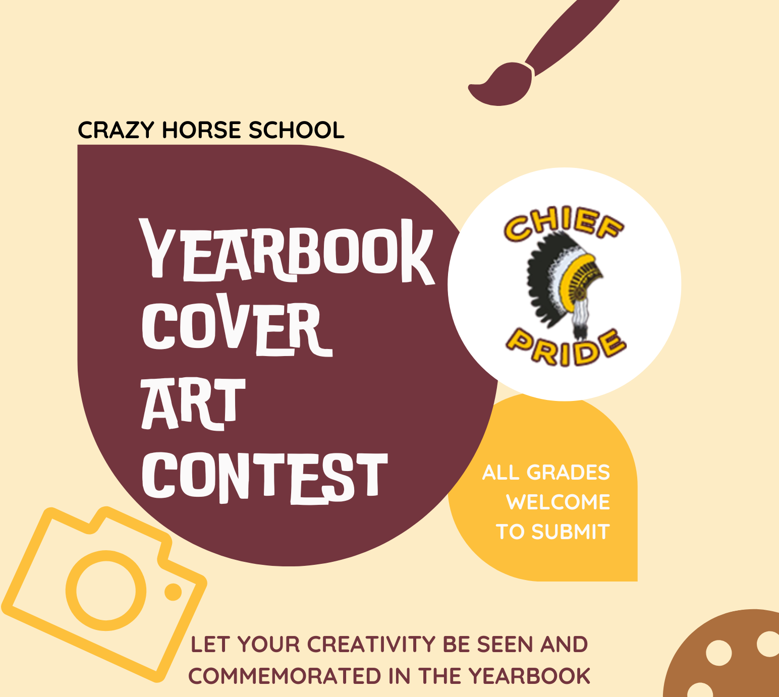 Yearbook Cover Art Contest Let your creativity be seen and commemorated in the Yearbook!