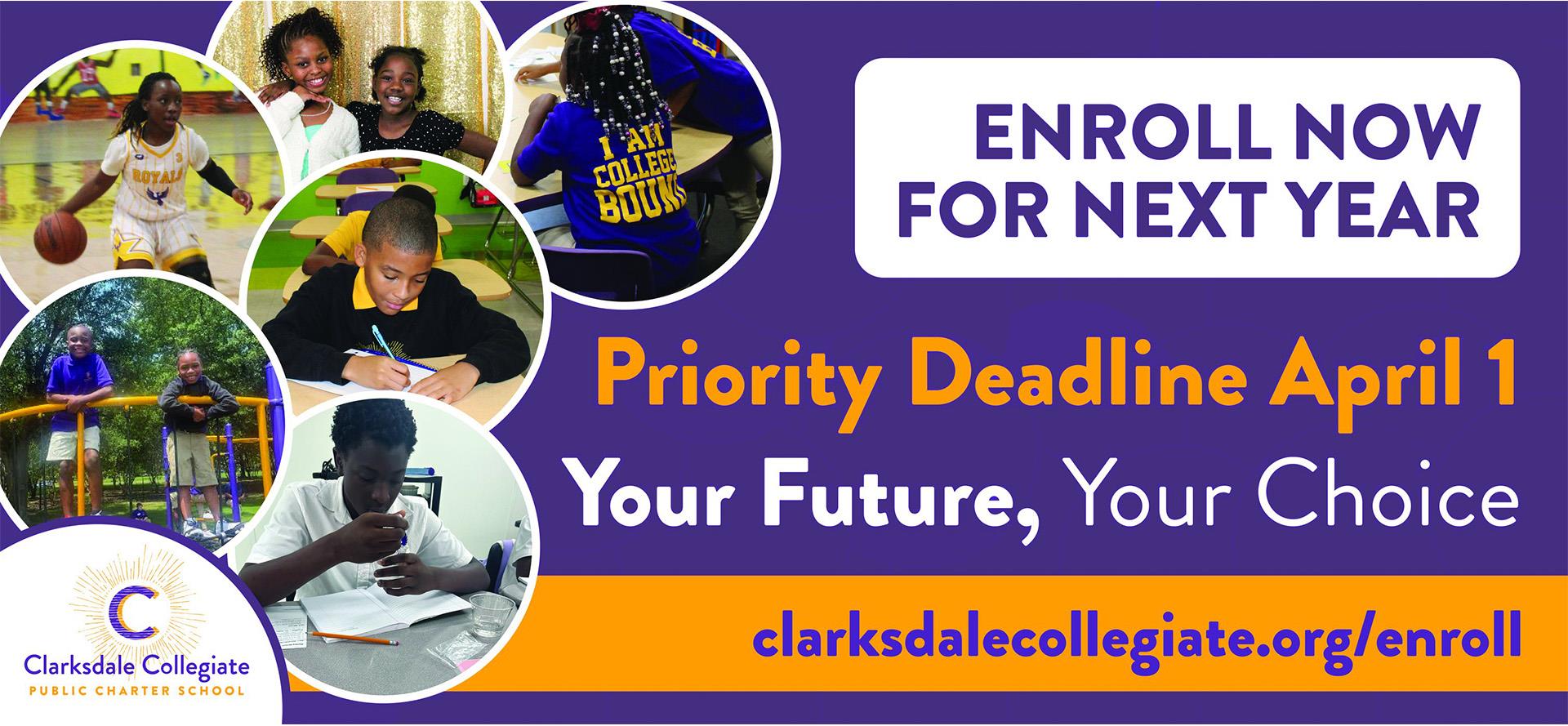 Enroll clarkdsalecollegiate.org/enroll