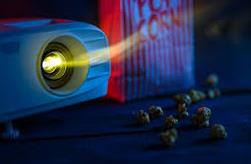 movie projector and popcorn movie projector and popcorn