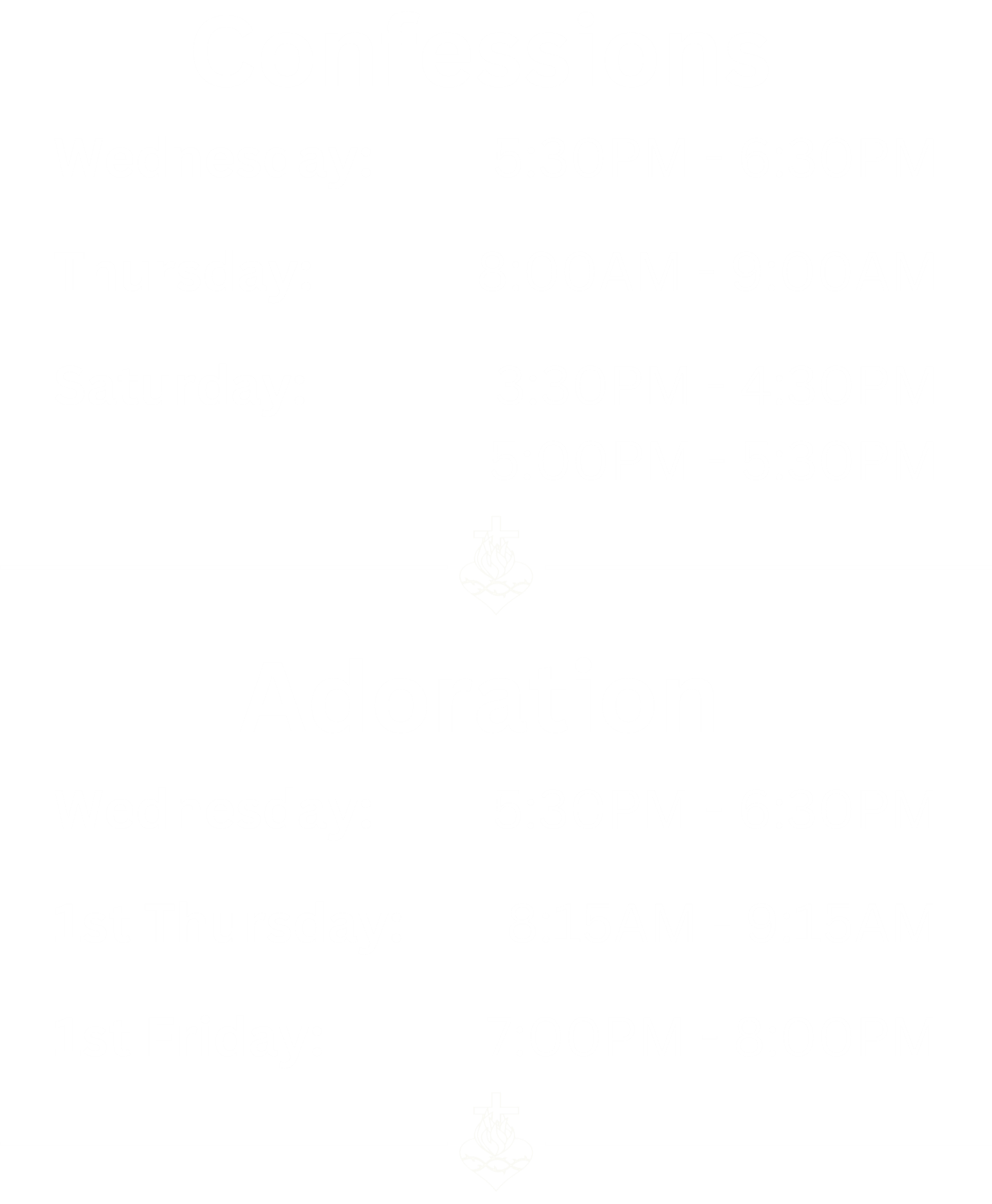 confession & adoration times 2026 confession & adoration times 2026