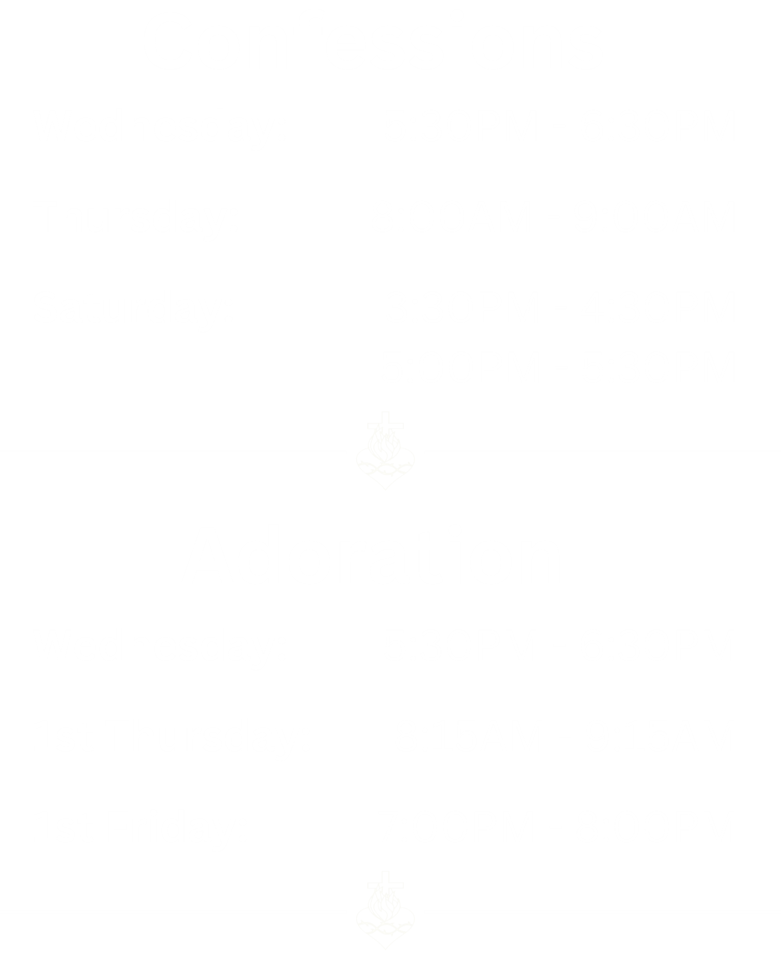 confession & adoration times 2026 confession & adoration times 2026
