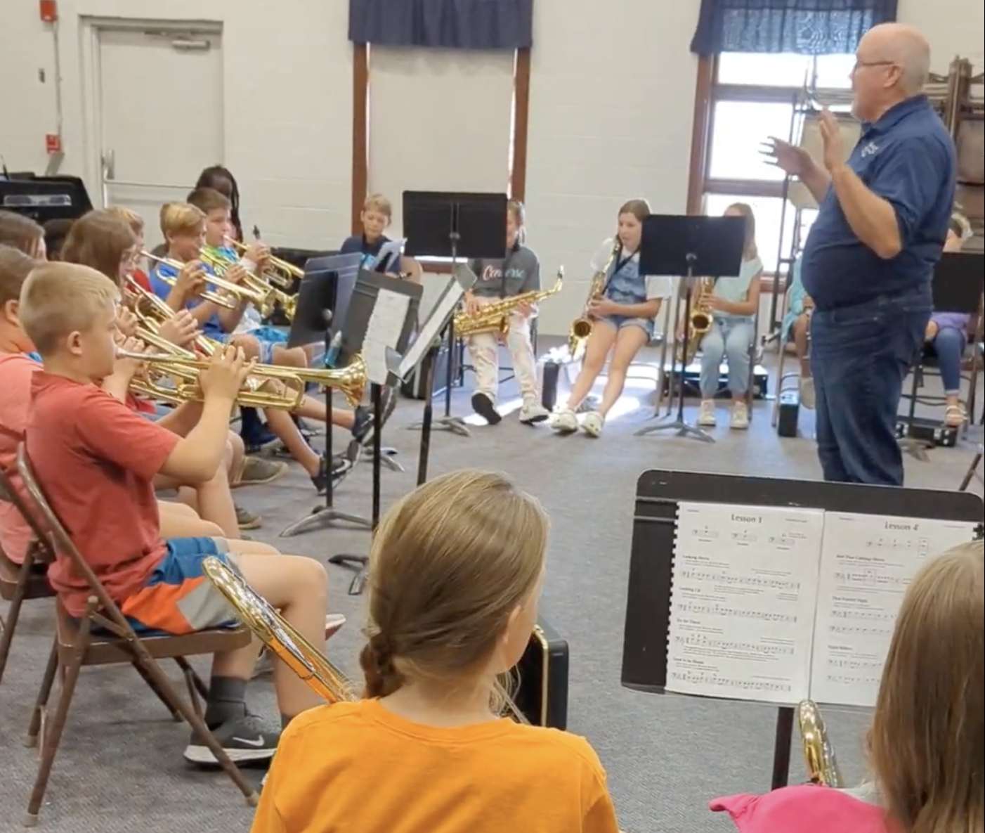 kids in band room kids in band room