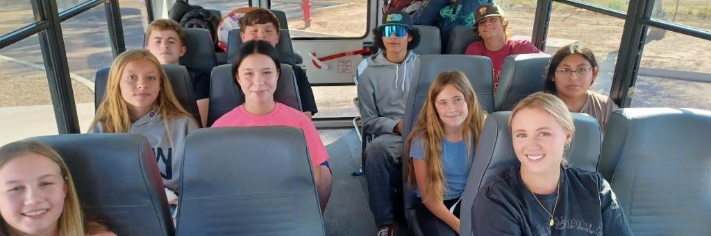 Students on bus headed to california