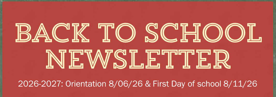 Back to School Newsletter Back to School Newsletter