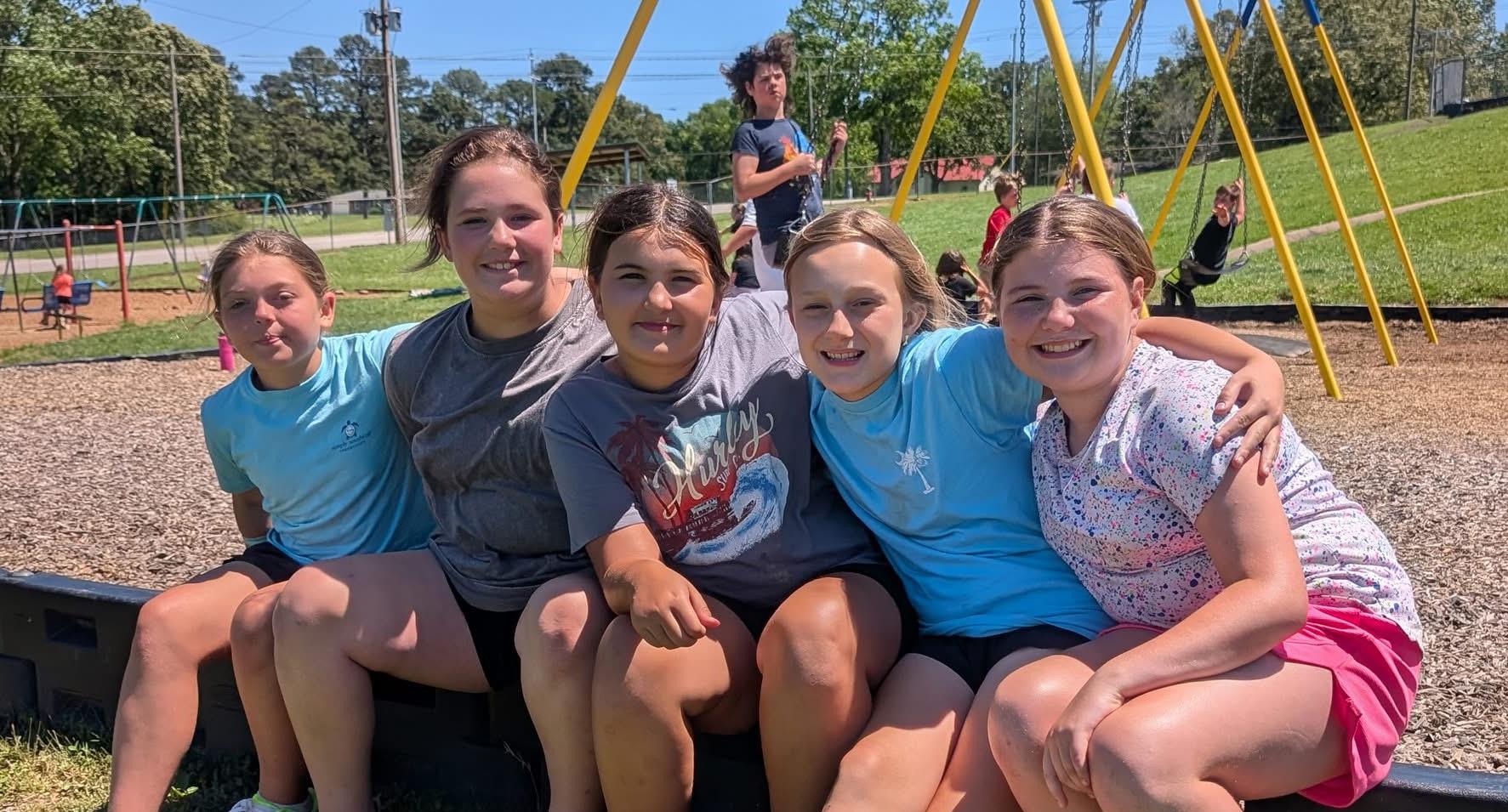 friends on playground