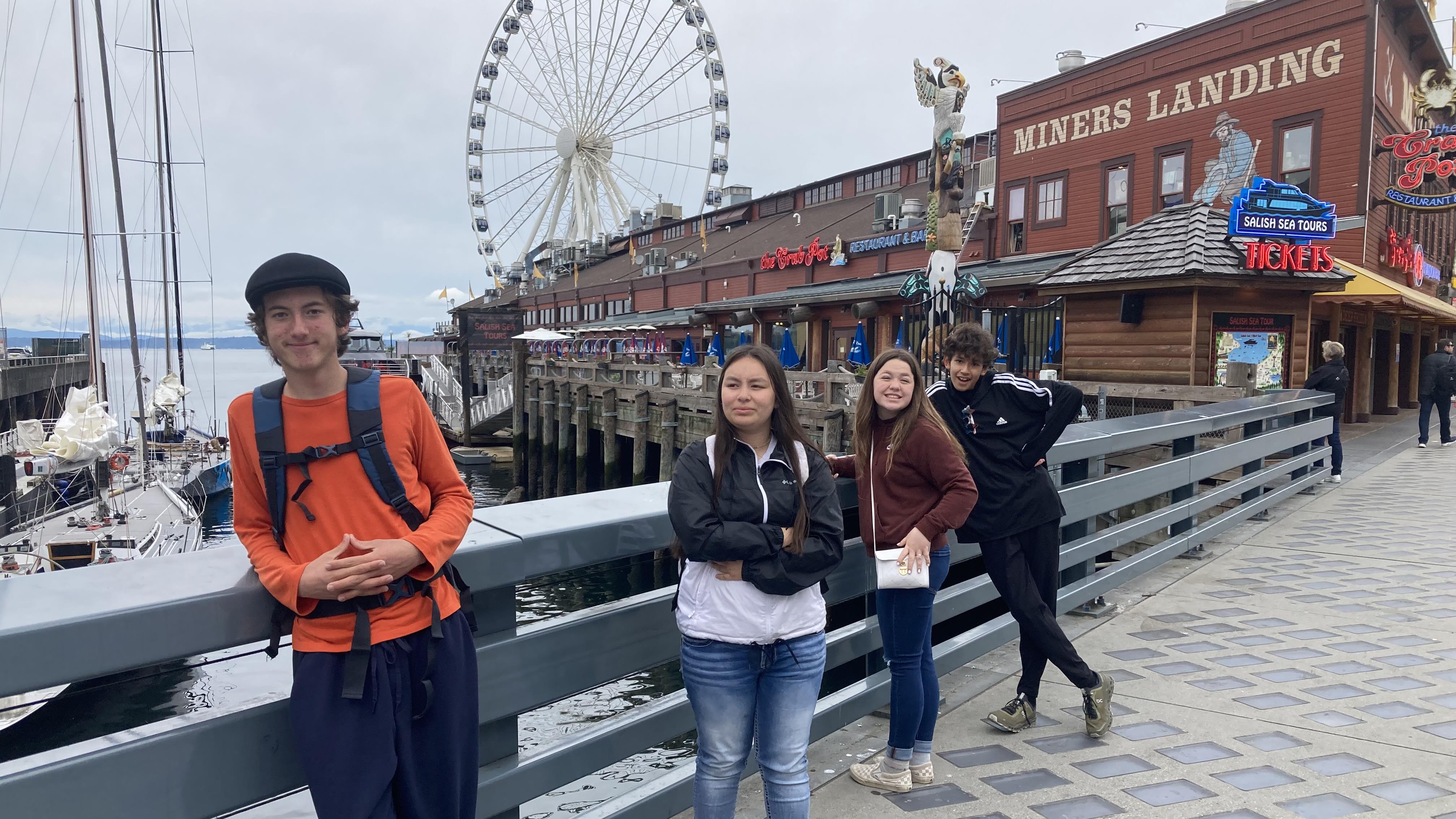 Eight graders on their trip